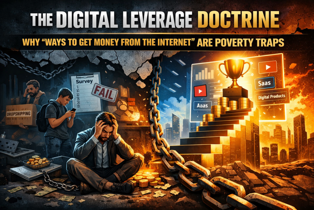 The Digital Leverage Doctrine: Why Most “Ways to Get Money from the Internet” Are Poverty Traps
