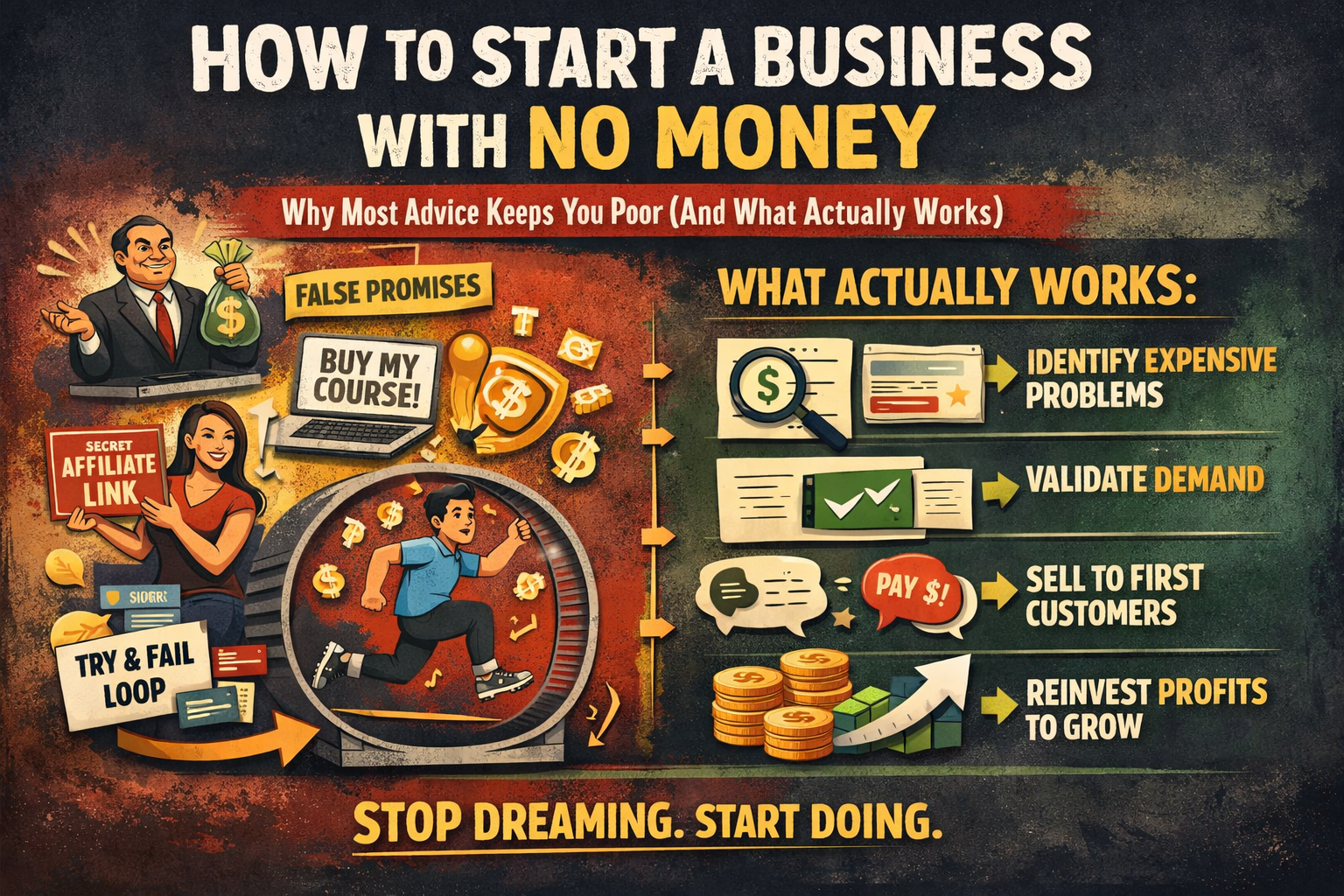 How to Start a Business with No Money: Why Most Advice Keeps You Poor (And What Actually Works)